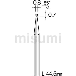 21522 | ナカニシ チタンコート超硬カッター 軸径φ3.0/φ6.0 | ナカニシ