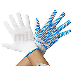 手袋(ﾎﾟﾘｴｽﾃﾙ･綿･滑り止め付)