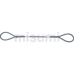 玉掛けワイヤロープスリング Wスリング （2本吊りタイプ・フック付き