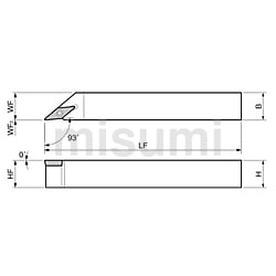 ホルダ 外径旋削用 勝手：右 京セラ SDLCR1010JX-07FF (67-8009-75) □京セラ 外径・倣い加工用スモールツールホルダ SDLC-FF