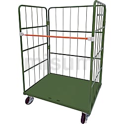 鋼製カゴ車 ロールコンビテナー（床板スチール製・ジョイント部スチール）