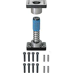 ボールガイドポストセット-固定ストッパ・樹脂製ボールリテーナ- 高剛性タイプ