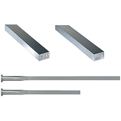 精級刻印付R付角エジェクタピン -ハイス鋼SKH51/ツバ厚4mm/P･W公差0_-0.005-