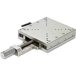 【高精度】Ｘ軸　クロスローラ　送りねじ式　スチール製高耐荷重
