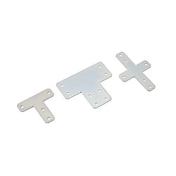 ６シリーズ（溝幅８ｍｍ）　アルミフレーム用板金プレート　T型・十字型