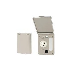 インターフェースカバー／接地2P、Cat 6 LAN、USB 3.0