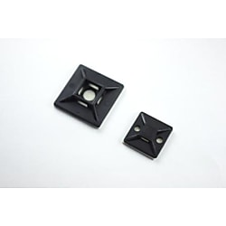 結束バンド固定具（プレート型・ローコスト・黒）