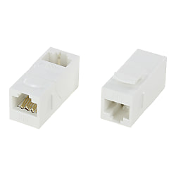 LANケーブル延長　シールド無　CAT6A/CAT6　パネルマウント　アングル（JJ中継アダプタ）