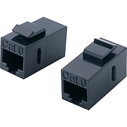 LANケーブル延長　シールド無　CAT6A/CAT6　パネルマウント　JJアダプタ（中継用ジャック）