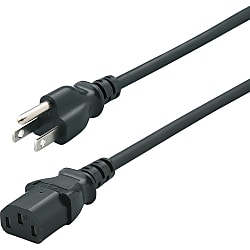 自由長 3芯プラグ⇔IEC60320ソケット
