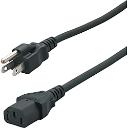 ACコード 固定長（PSE）両端付き,黒色（定格電流：7A）