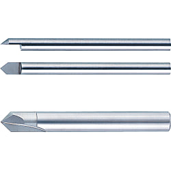 型番 | 超硬直刃V溝/面取り加工用エンドミル 2枚刃/V溝/先端芯厚指定 