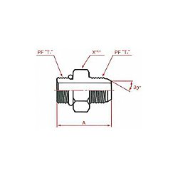 JIS"O"リングボス接手PF30°FCS オスコネクター
