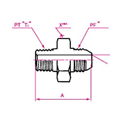 PT接続PF30°FCS ラージヘックスオスコネクター