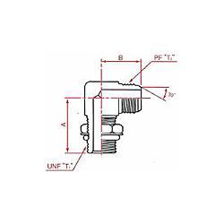SAE"O"リングボス接手PF30°FCS オス90°座付エルボ