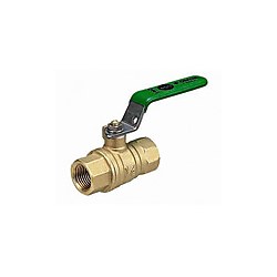 黄銅製 FF型（フルボア）ボールバルブ 400psi グリーンレバーハンドル