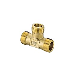 金属管継手 1/2外フレキ用チーズ 黄銅製