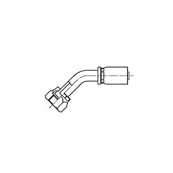 スウェイジタイプ 管用平行メスねじユニオンベンド継手（30°メスシート付）　AE45