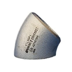 突合せ溶接式管継手 鋼管製 45°エルボ 白管