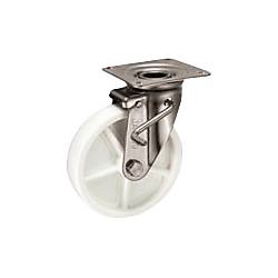 ステンレス製キャスター JAB型ストッパー付旋回金具（サイズ200mm）