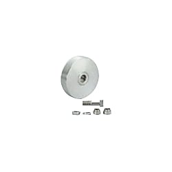 LAMP ステンレス鋼製重量用戸車 JS385型 枠無平型