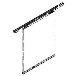 LAMP 重量用上吊式引戸 上ローラー面付仕様、上ローラー扉木口掘込仕様 FD80-H