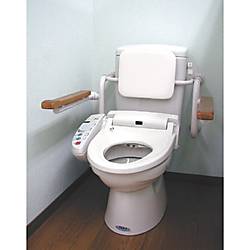 トイレ用背もたれ付き手すり 壁付タイプ