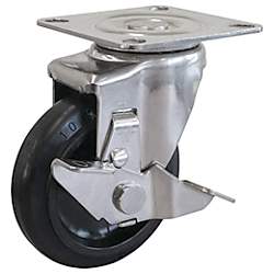 TRUSCO TYSシリーズ オールステンレス 自在 SP付 ゴム車150mm