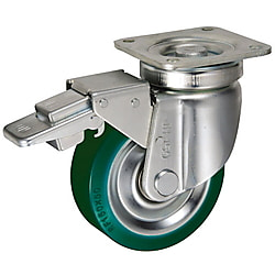 重荷重用キャスター 旋回 （回転ストッパ付） JHBtype サイズ150mm (金具のみ車輪なし)