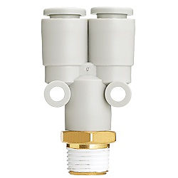 ワンタッチ管継手 KQ2シリーズ ブランチ KQ2U（シール剤・シール剤無し）