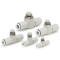ワンタッチ管継手付スピードコントローラ ステンレスシリーズ インラインタイプ AS-FGシリーズ