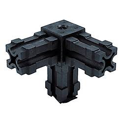 TRUSCO 25mmアルミフレーム用ジョイント 3方向 穴付き