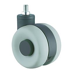SAMSONG デザイン双輪キャスター「Laia」 ネジ 自在 75mm