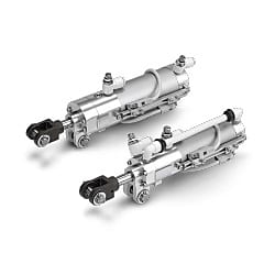 ロック付クランプシリンダ スリムスタイル CLKG/CLKP-X2095