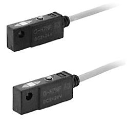診断出力付2色表示無接点オートスイッチ バンド取付タイプ D-H7NF