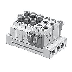 5ポートソレノイドバルブ SY9000シリーズ 直接配管形マニホールド 分割形ベース 個別配線タイプ