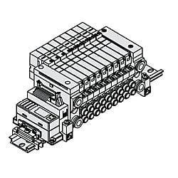 5ポートソレノイドバルブ VQ1000・2000　 Sキット（シリアル伝送キット） EX510対応
