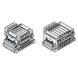 5ポートソレノイドバルブ VQ1000・2000 マニホールド Pキット（フラットケーブルキット）