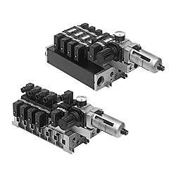 5ポートソレノイドバルブ パイロット形 VFS4000 制御ユニット付マニホールド