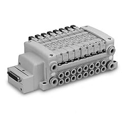 5ポートソレノイドバルブ ベース配管形 プラグインユニット VQC2000シリーズ マニホールド