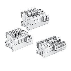 5ポートソレノイドバルブ 直接配管形マニホールド 二次電池対応 25A-SY5000