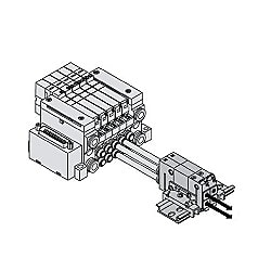 5ポートソレノイドバルブ 二次電池対応 25A-VQ1000・2000 別置形パーフェクトブロック