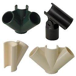 Φ28イレクターパイプ用プラスチックジョイント 筋違タイプ