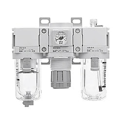 エアコンビネーション エアフィルタ+レギュレータ+ルブリケータ AC20-D〜AC60-D