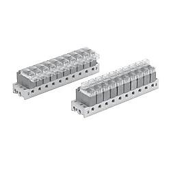 3ポートソレノイドバルブ 直動形 弾性体シール V100シリーズ マニホールド