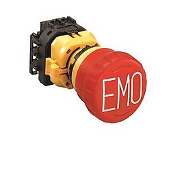Φ22 XWシリーズ非常停止用押ボタンスイッチ EMO表示付