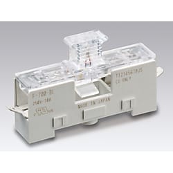 ヒューズホルダー 横型連結式 F-700-BL（溶断表示付ヒューズキャリア付）