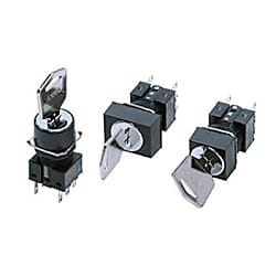 キー形セレクタスイッチ（分離形）（丸胴形Φ16）A165K