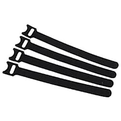 マジックバンド 耐候性 ストラップ 15cm 黒 （4本入）
