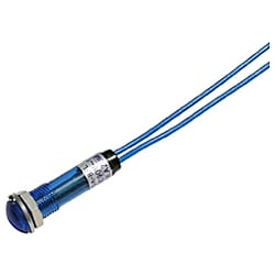 サカズメ LED表示灯 DA-8FL (AC/DC100V接続) Φ8 青